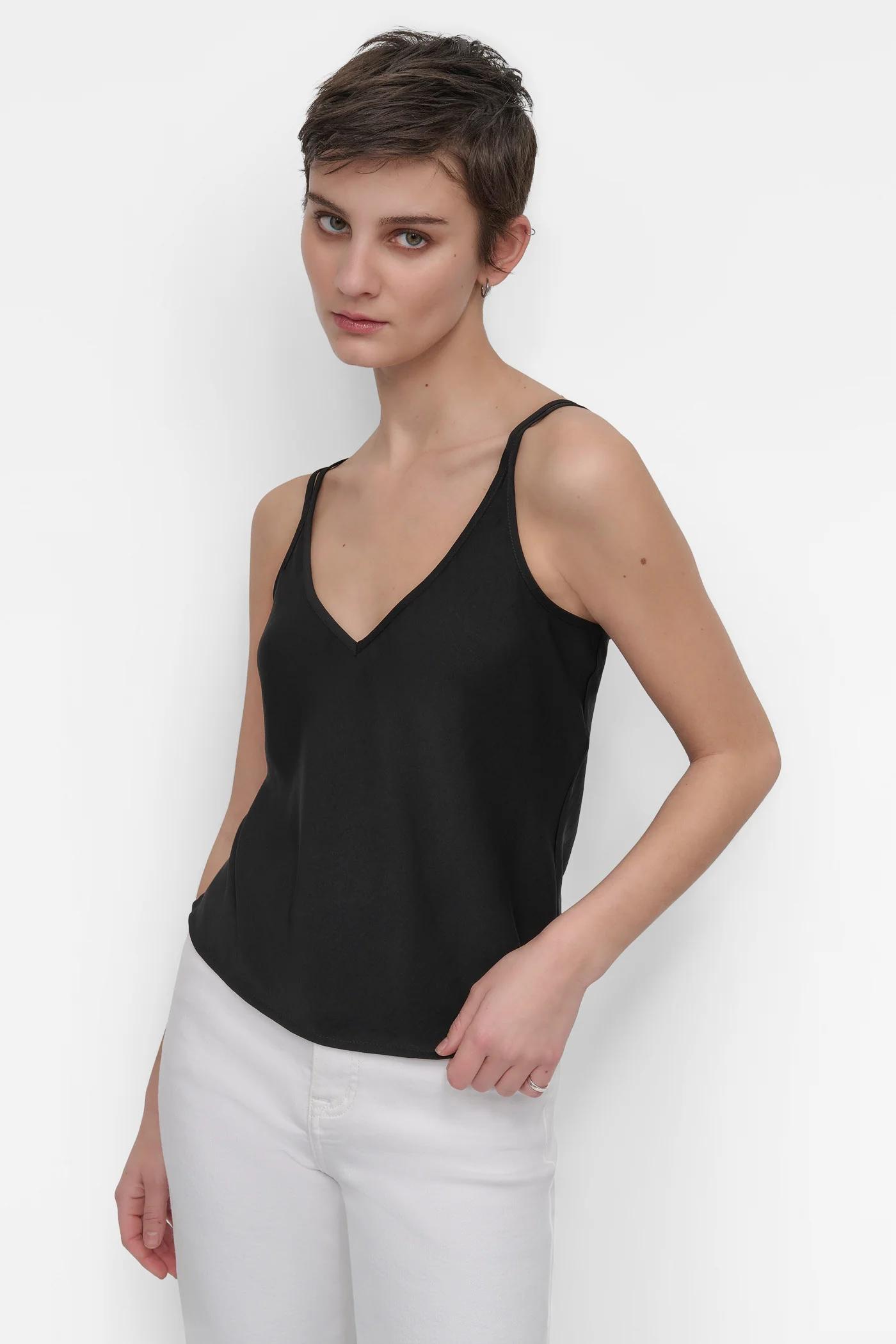 STRAPPY V-NECK CAMI W/ADJUSTABLE STRAPS Product Image