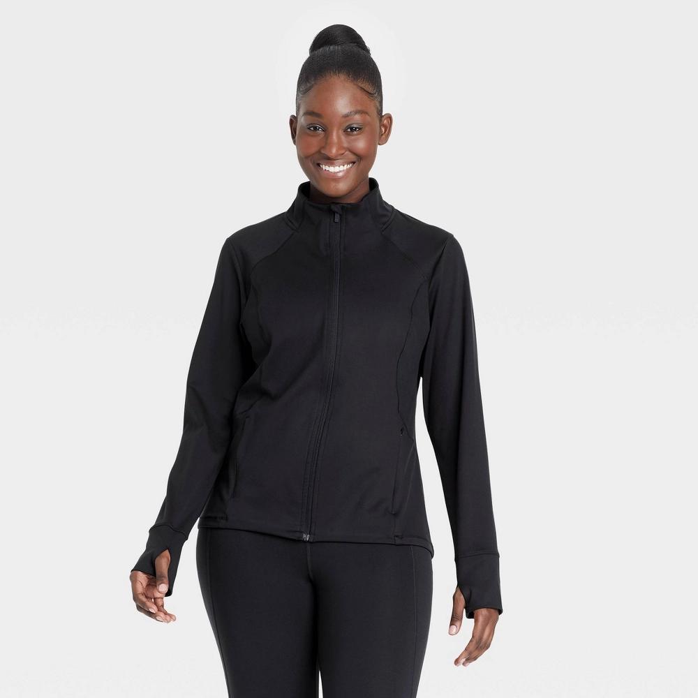 Womens Full Zip Jacket - All In Motion Black L Product Image