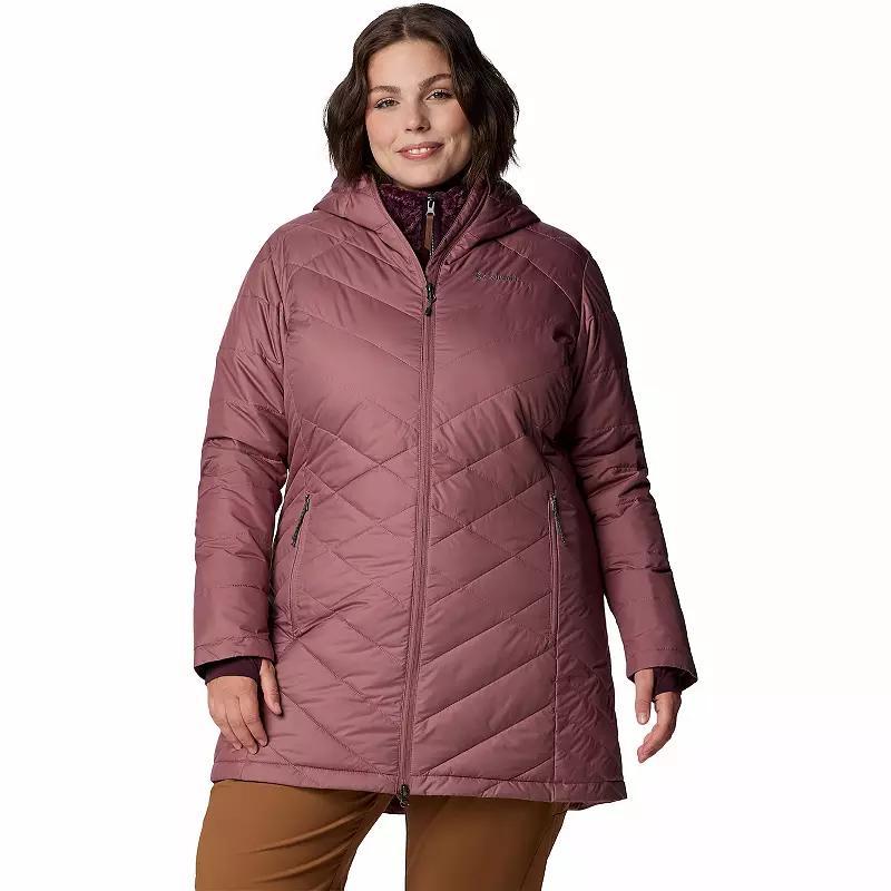 Plus Size Columbia Heavenly Long Hooded Jacket, Women's, Size: 2XL, Camel Brown Product Image