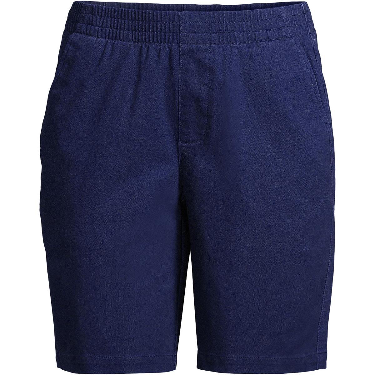 Petite Lands End Pull-On Chino Bermuda Shorts, Womens Green Moss Product Image