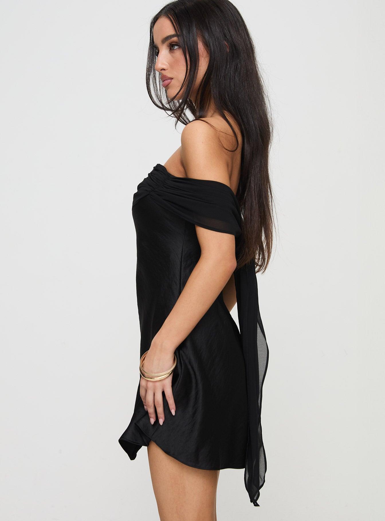Adoration Mini Dress Black Petite Product Image