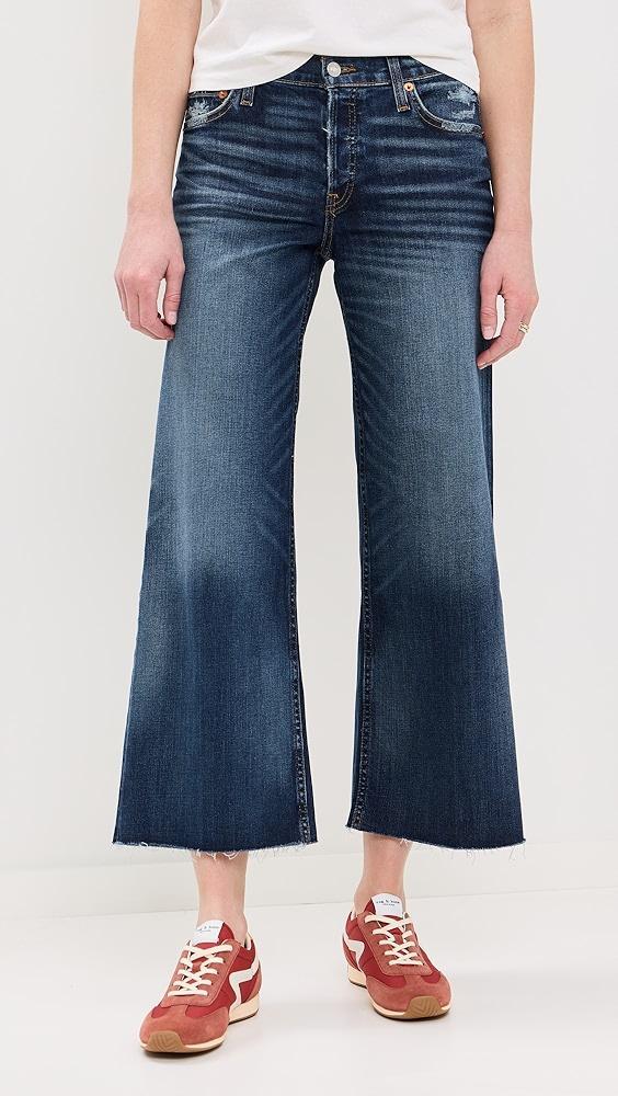 RE/DONE Mid Rise Wide Leg Crop Jeans | Shopbop Product Image
