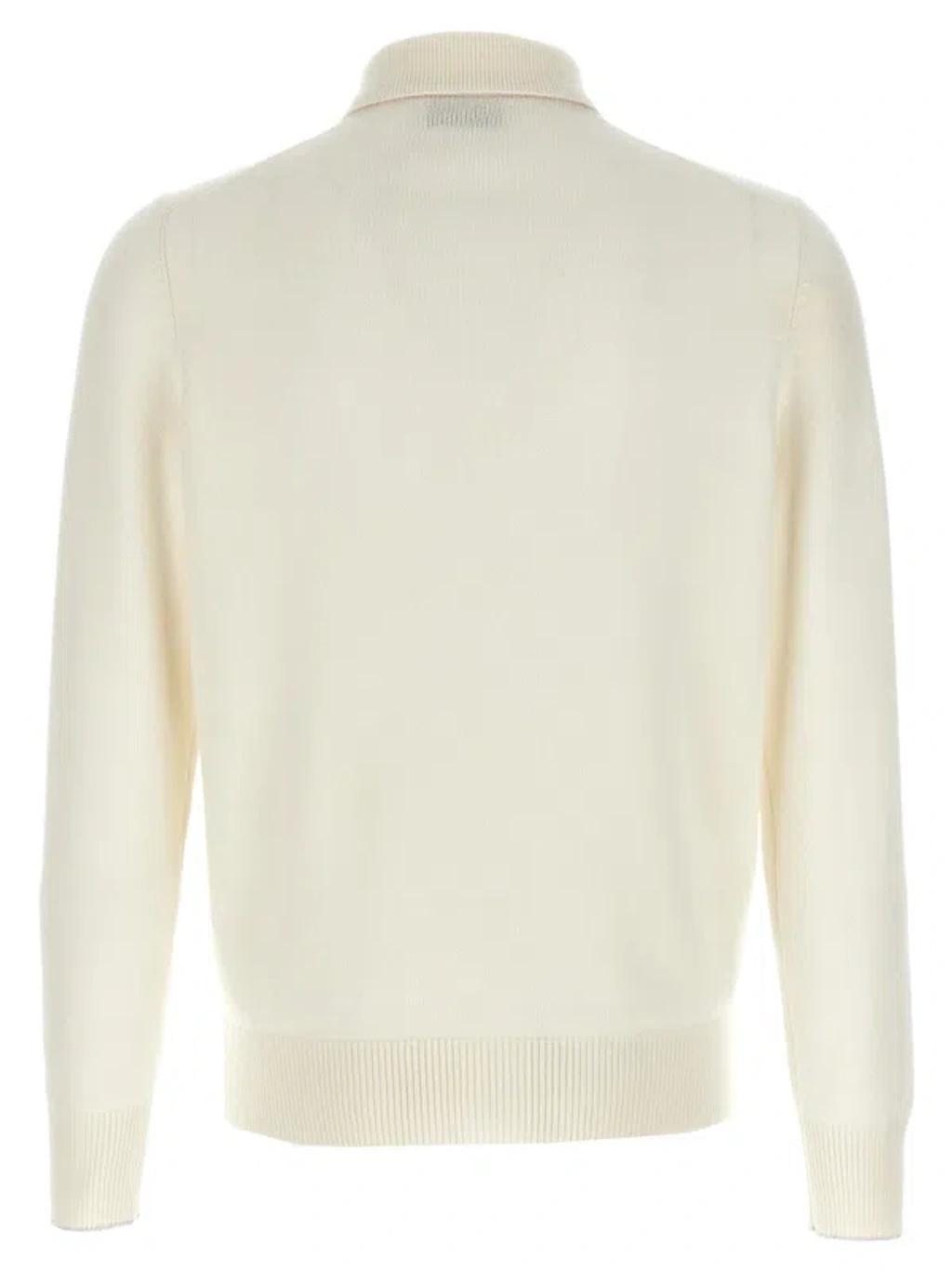 BRUNELLO CUCINELLI Cashmere Cardigan Sweater, Cardigans White In Blanco Product Image