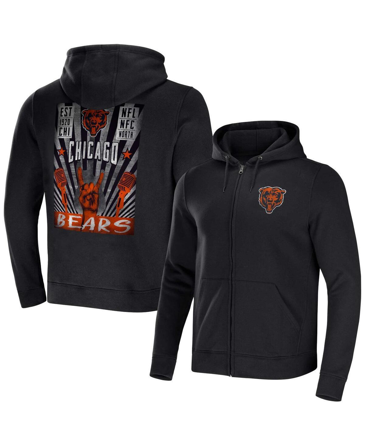Men's NFL x Darius Rucker Collection by Fanatics Black New England Patriots Rocker Full-Zip Hoodie, Size: Large Product Image