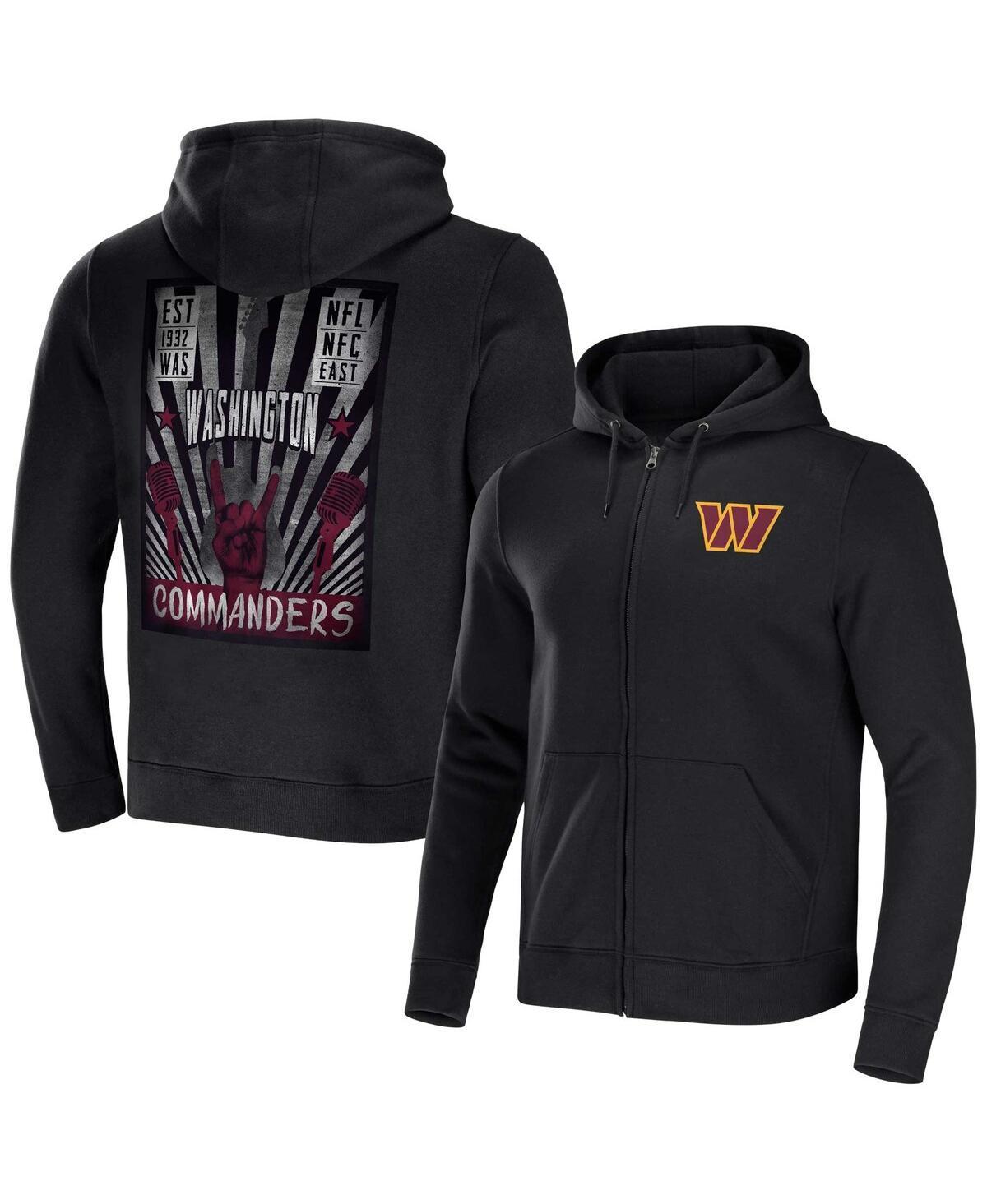 Men's NFL x Darius Rucker Collection by Fanatics Black New England Patriots Rocker Full-Zip Hoodie, Size: Large Product Image