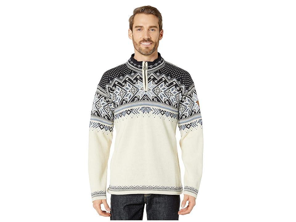 Dale of Norway Vail (C-Midnight Navy/Red Rose/Off White) Men's Sweater Product Image
