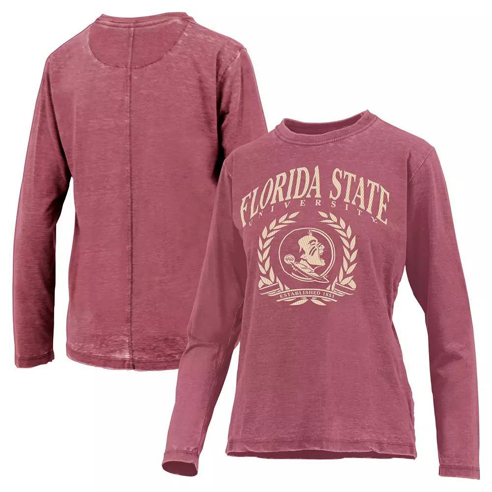 Women's Pressbox Garnet Florida State Seminoles Chandler Olive Leaf Arch Long Sleeve T-Shirt, Size: XL, Red Product Image