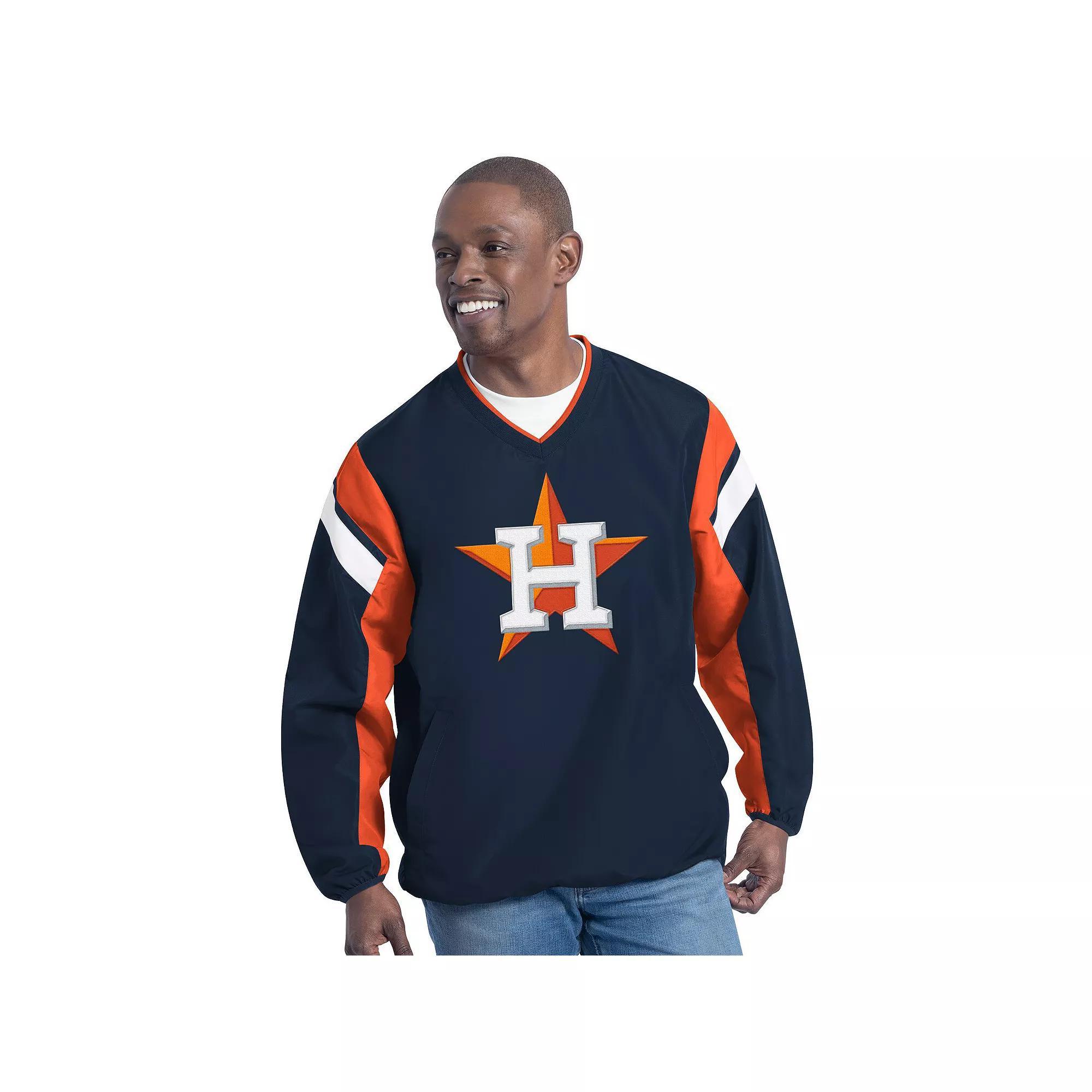 Men's G-III Sports by Carl Banks Navy Houston Astros Double Coverage V-Neck Pullover, Size: Large, Blue Product Image