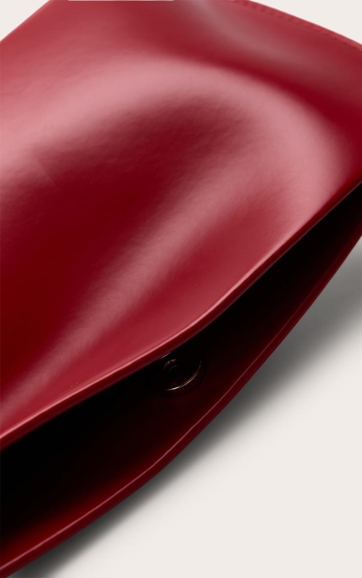 Red Matte Shoulder Teardrop Strap Bag Product Image