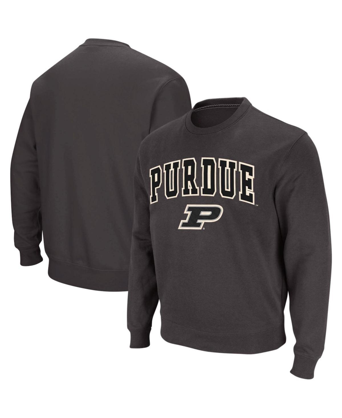 Men's Colosseum Black Iowa Hawkeyes Arch & Logo Crew Neck Sweatshirt, Size: Large Product Image