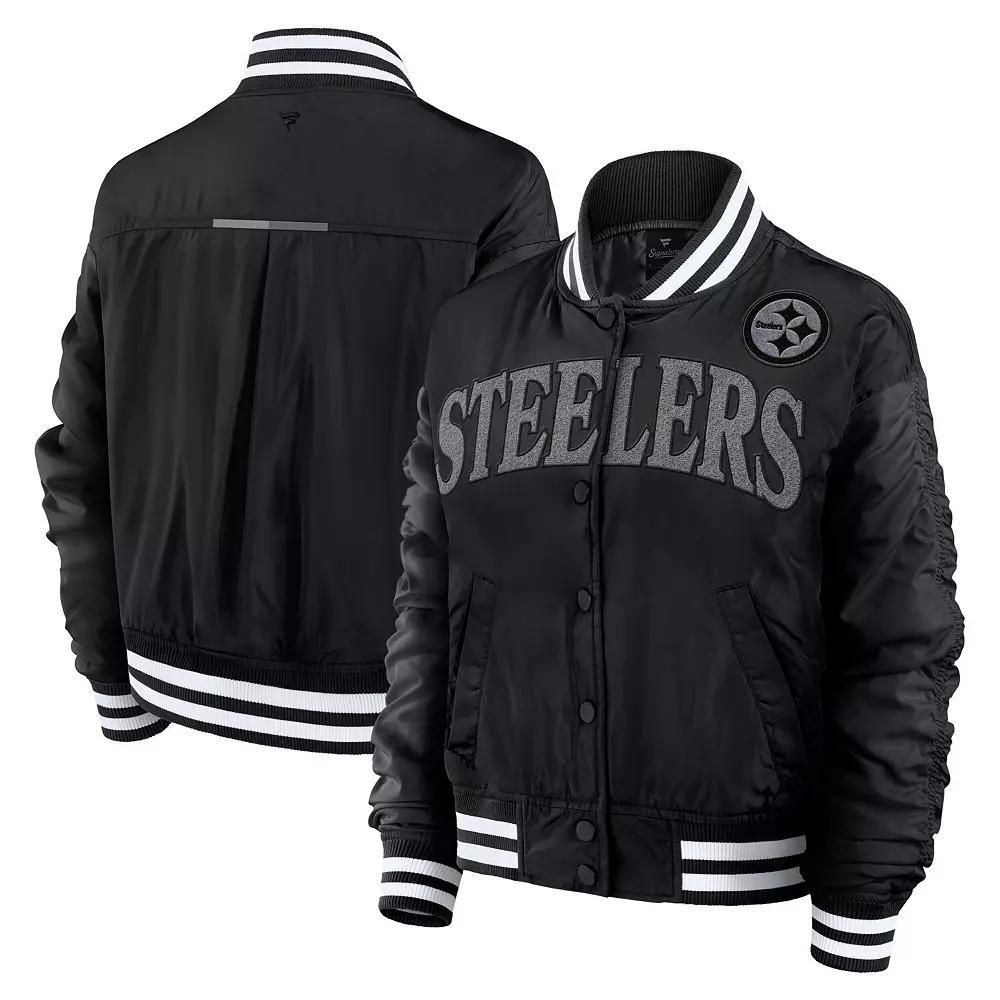 Women's Fanatics  Black Pittsburgh Steelers Elements Wave Full-Snap Jacket, Size: Medium Product Image