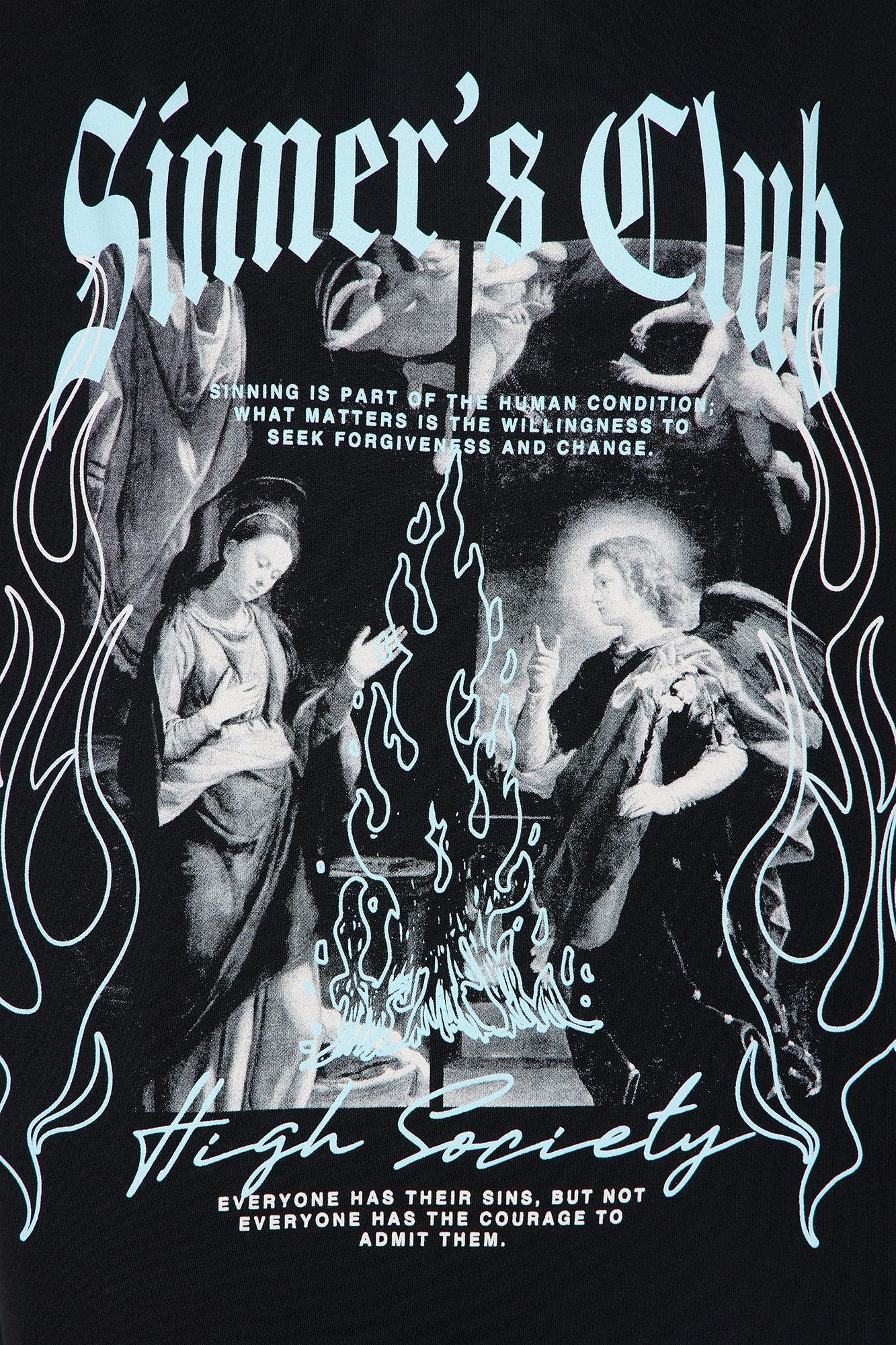 Sinners Club Tee - Black Product Image