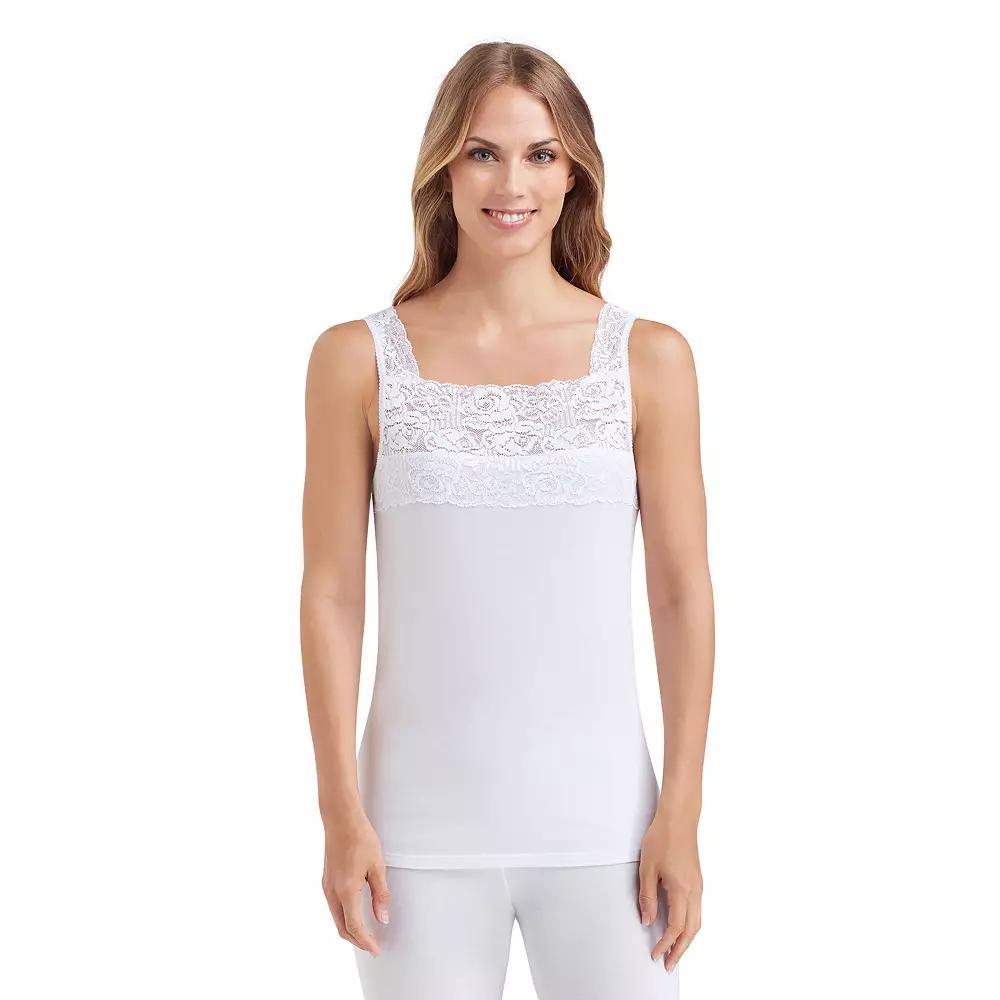 Cuddl Duds® SofTech Lace-Trim Tank Top - Women's, Size: Medium, White Product Image