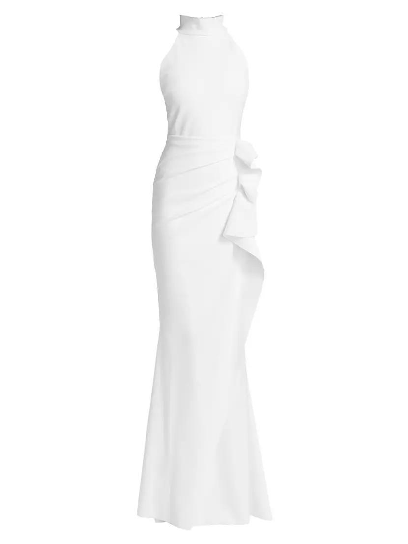 Gudrum Halter Ruffle Gown Product Image