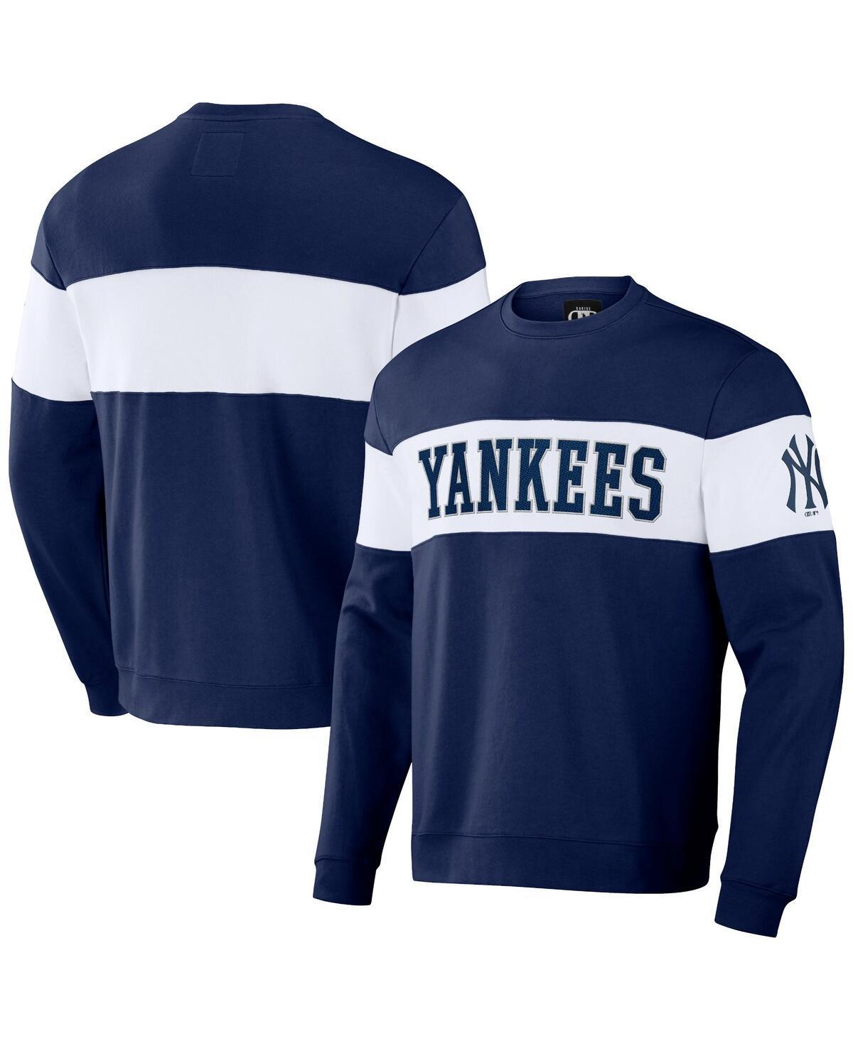 Men's Darius Rucker Collection by Fanatics Navy Houston Astros Stripe Pullover Sweatshirt, Size: Small, Blue Product Image