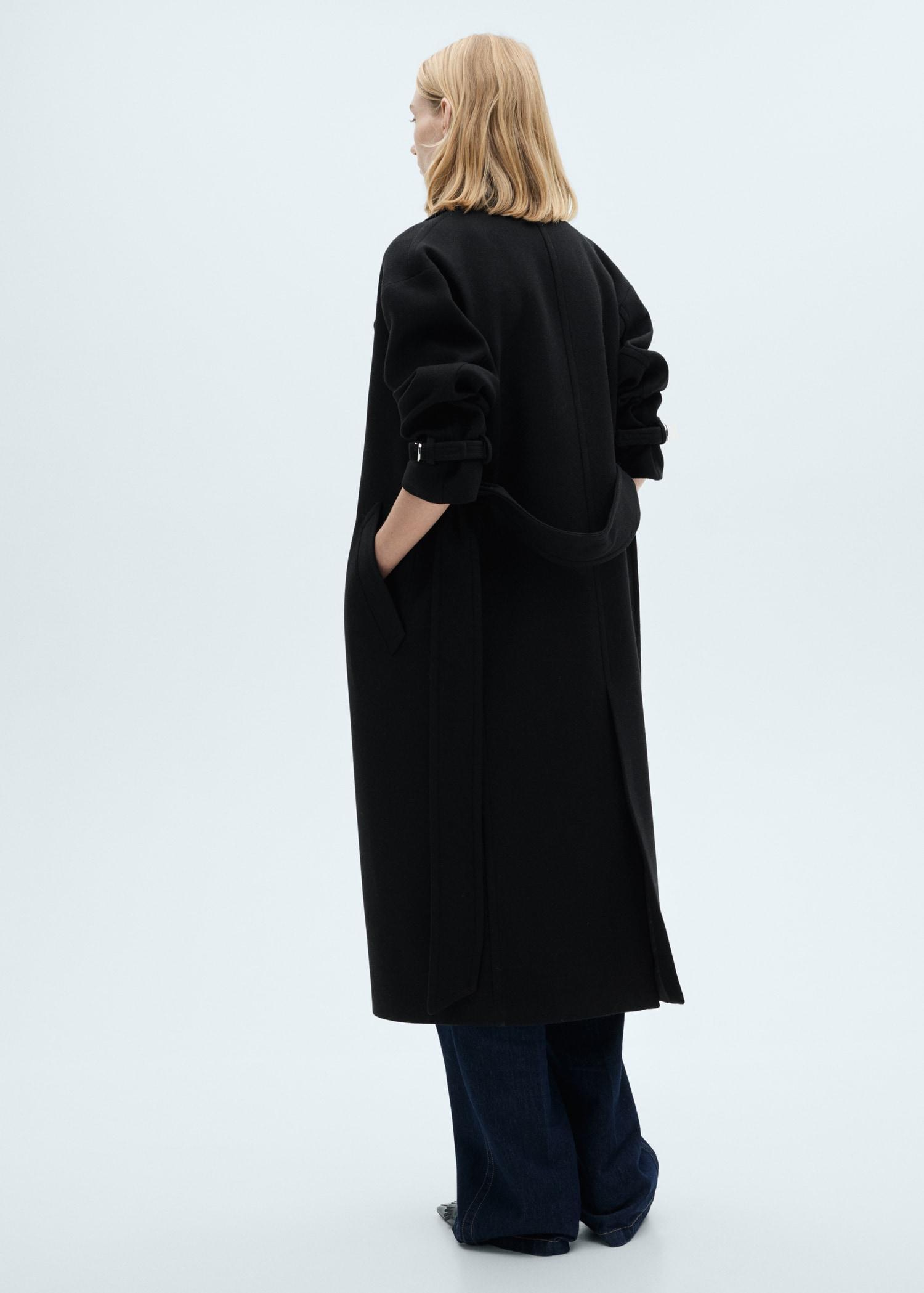 Maxi lapel Manteco wool coat - Women | MANGO USA Product Image