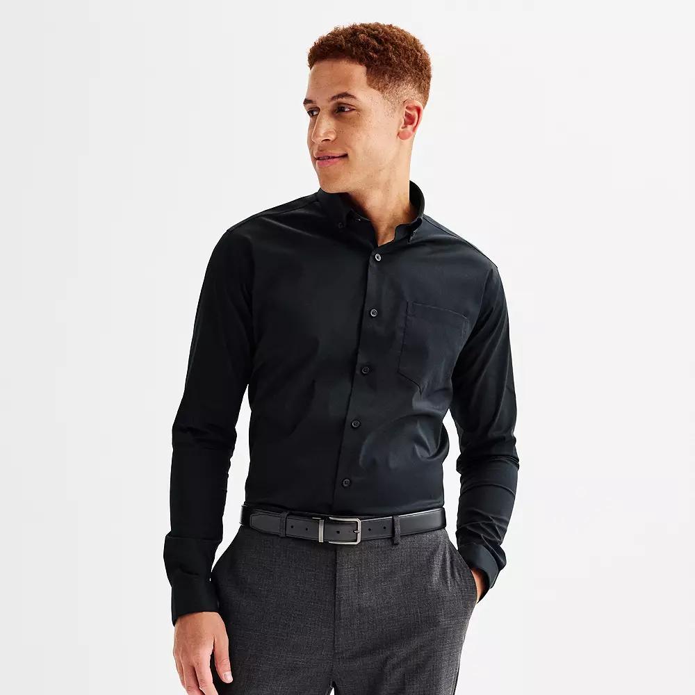 Mens Apt. 9 Wrinkle Free Slim-Fit Button Down Collar Dress Shirt Product Image