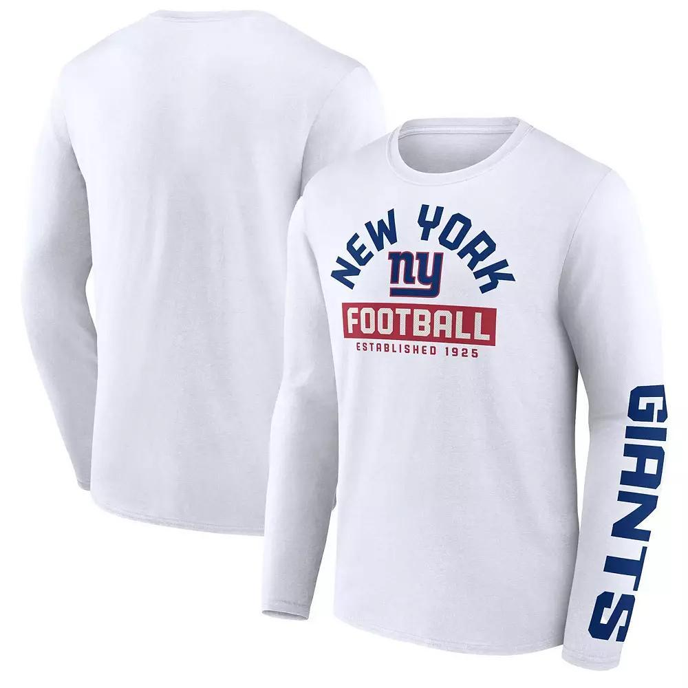 Men's Fanatics Branded White New York Giants Long Sleeve T-Shirt, Size: Small Product Image