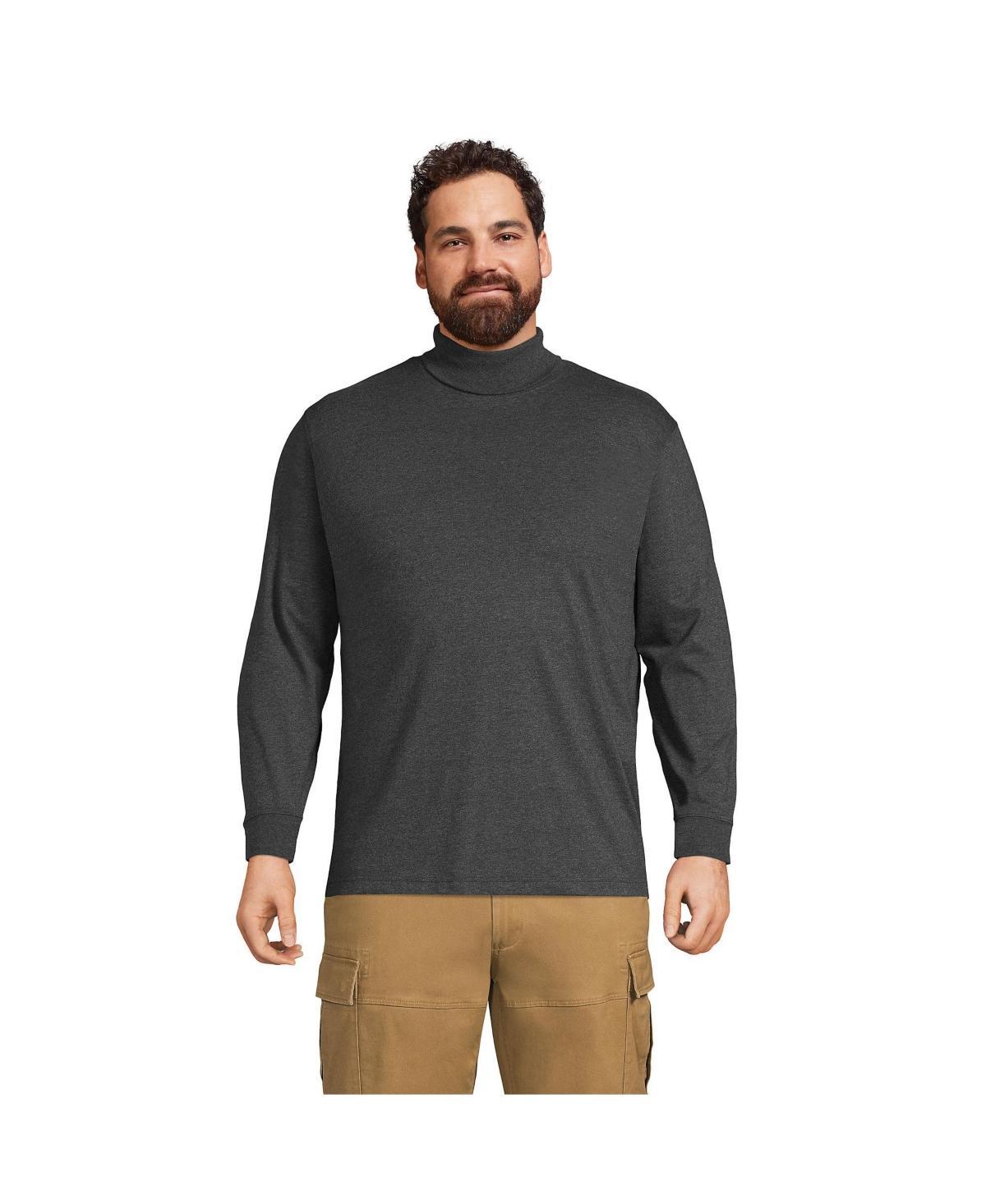 Big & Tall Lands' End Super-T Classic-Fit Turtleneck, Men's, Size: 3XB, Black Product Image