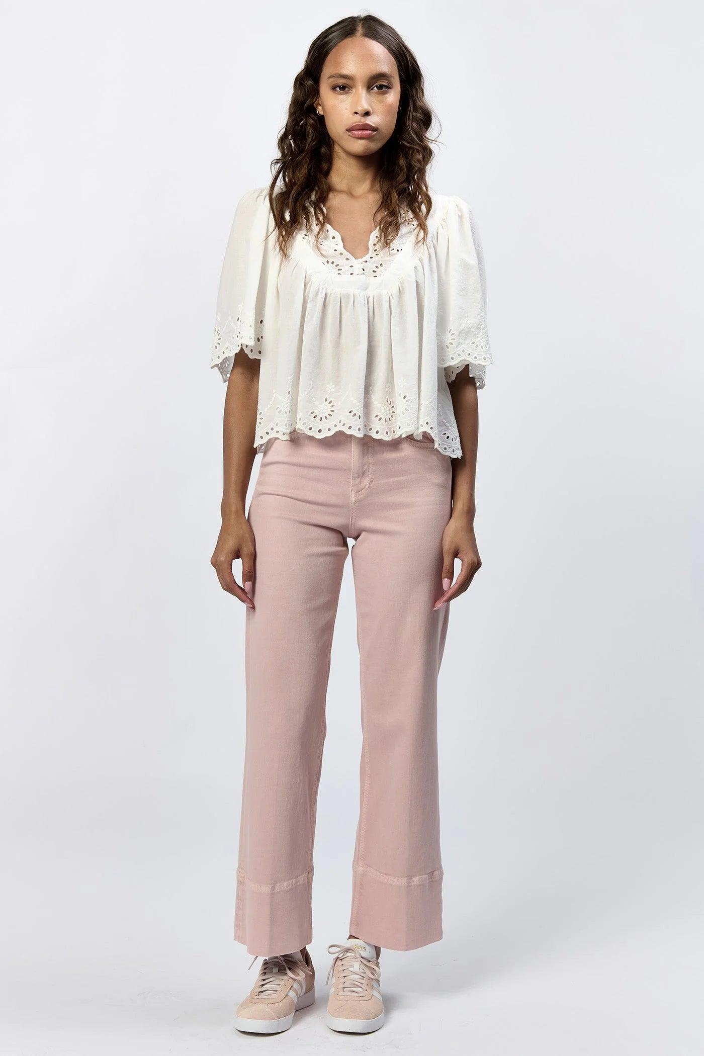 Lania Short Sleeve Fleaxed Fit Top Product Image