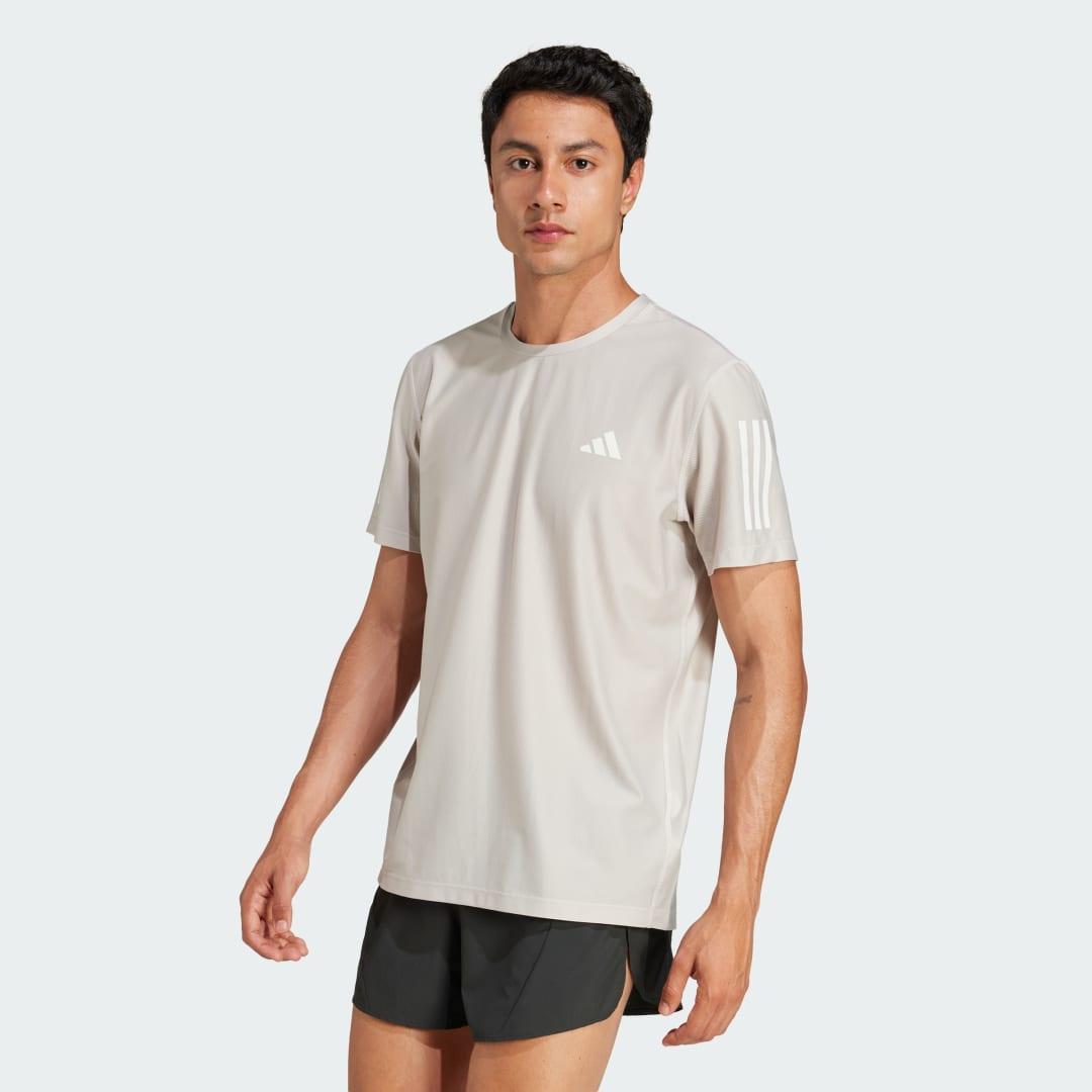 adidas Own the Run Tee Dark Blue M Mens Product Image