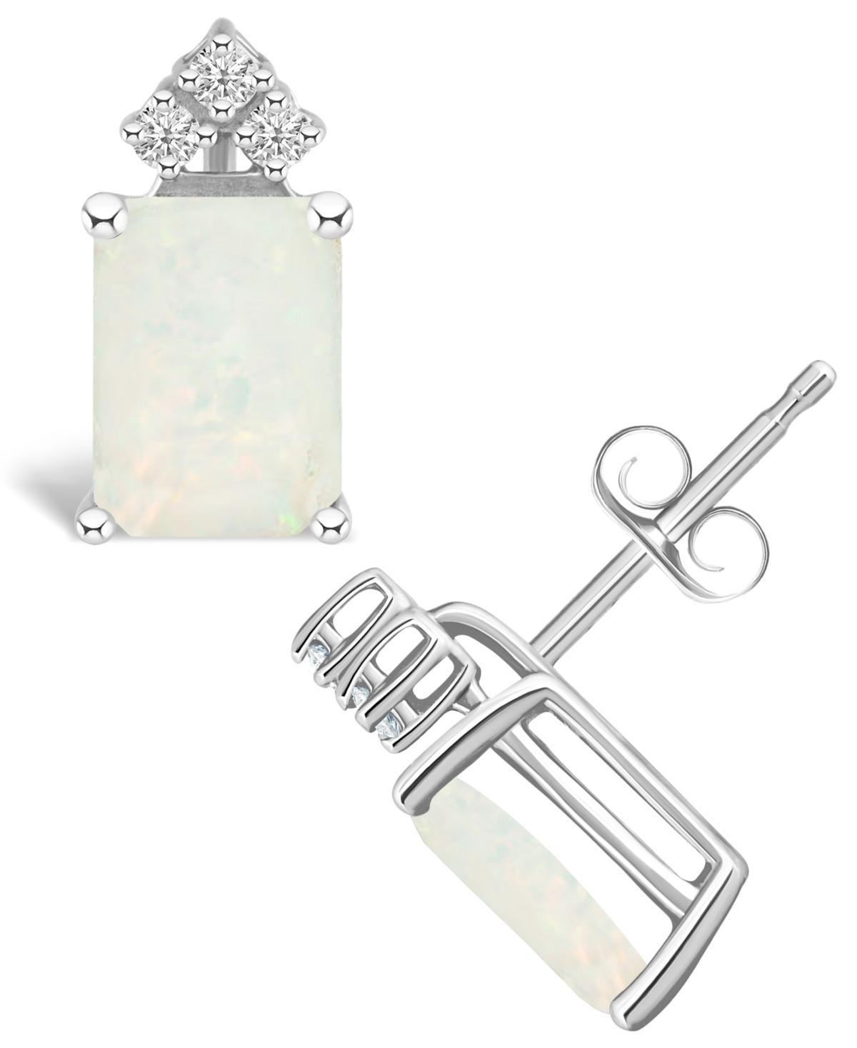 Celebration Gems 14k Gold Gemstone & 1/10 Carat T.W. Diamond Stud Earrings, Women's, Citrine Product Image