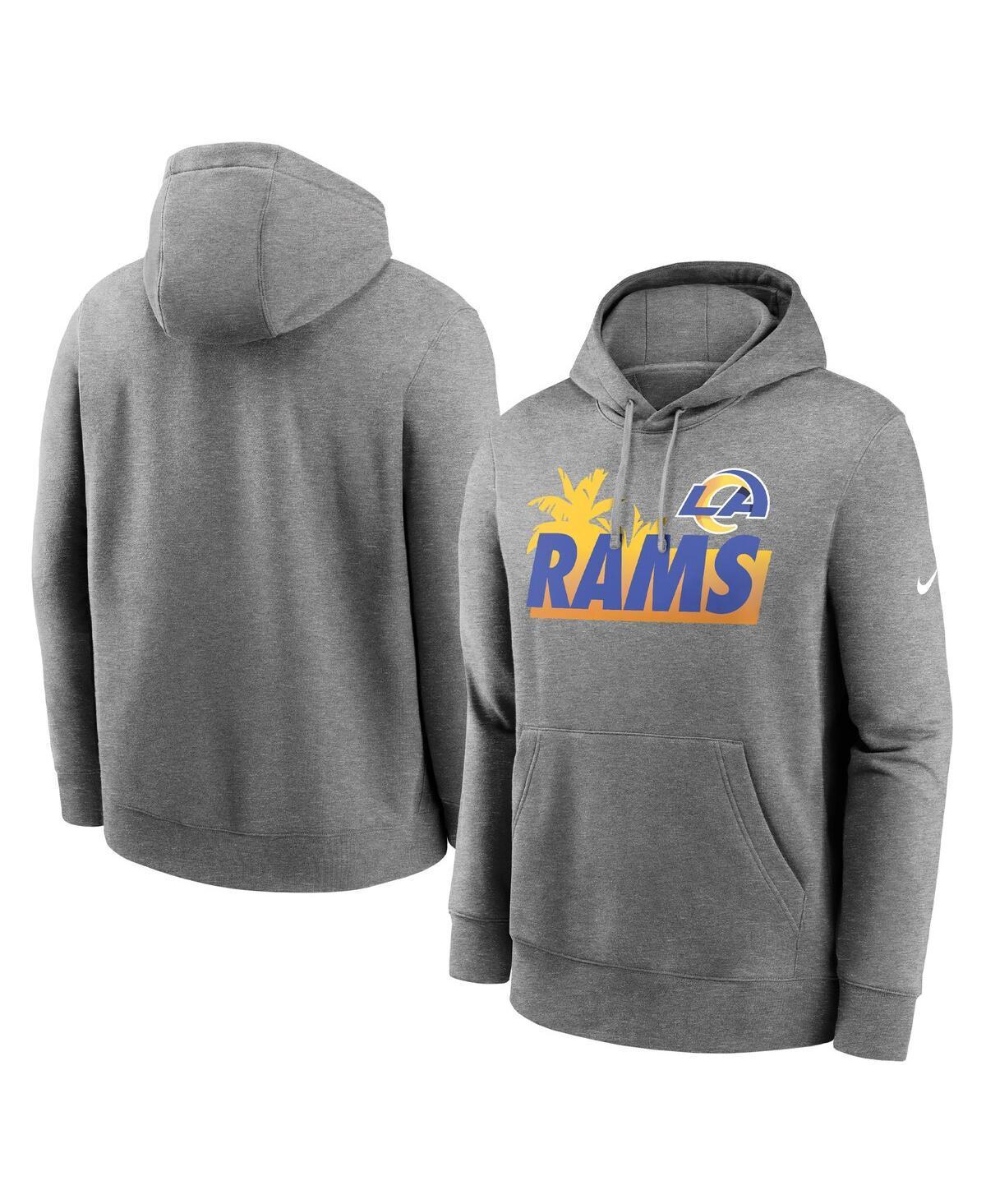 Mens Nike Heathered Gray Los Angeles Rams Local Pullover Hoodie Product Image