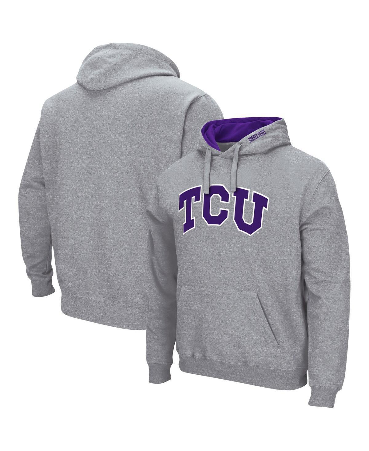 Men's Colosseum Heathered Gray New Hampshire Wildcats Arch and Logo Pullover Hoodie, Size: Small, Unh Grey Product Image