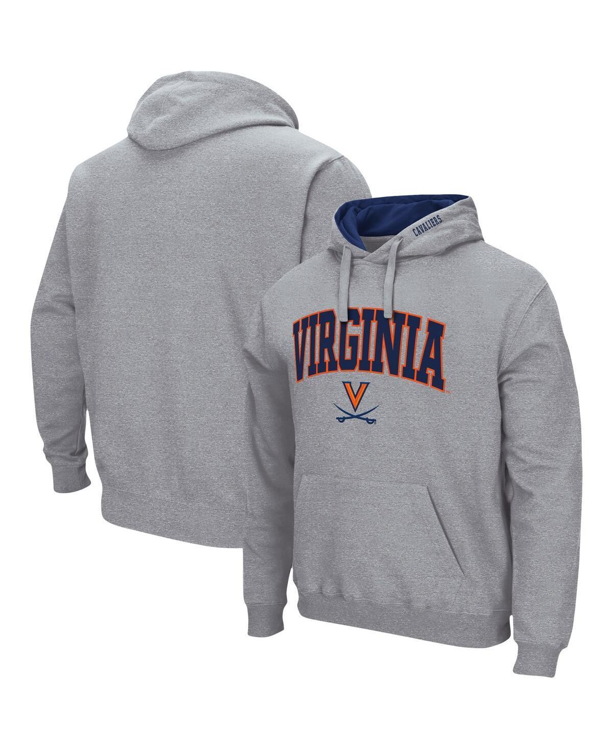Men's Colosseum Heather Gray Virginia Cavaliers Arch & Logo 3.0 Pullover Hoodie, Size: XL, Grey Product Image