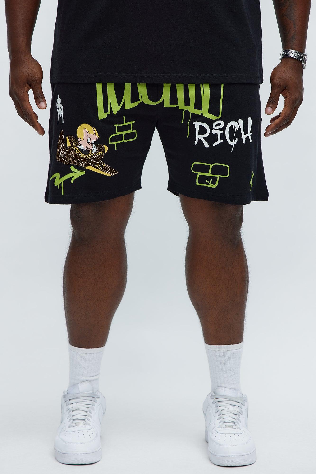 Richie Rich Fly Sweatshorts - Black Product Image