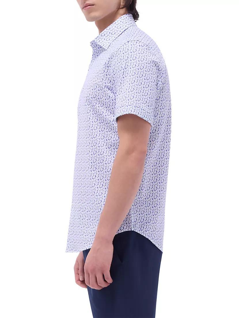 Miles Floral Cotton Short-Sleeve Shirt Product Image