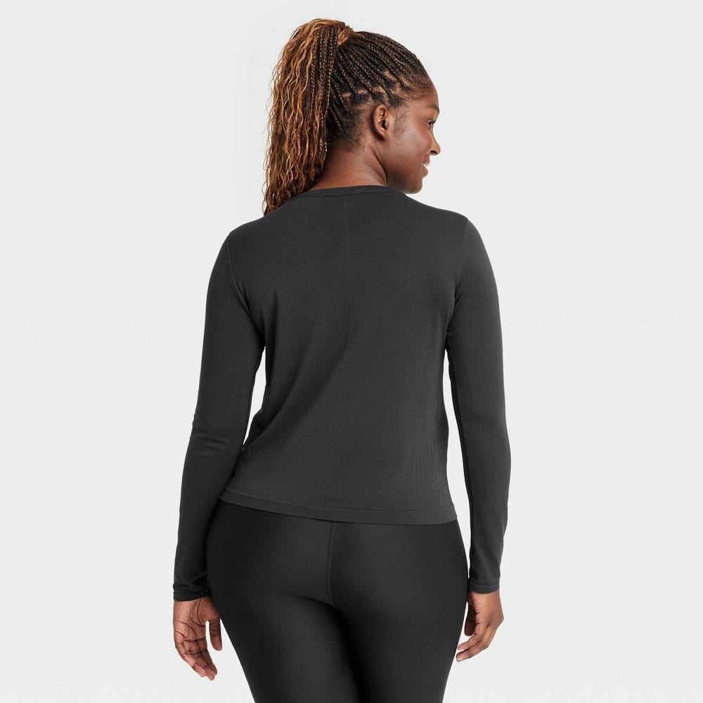 Womens Seamless Long Sleeve Top - All In Motion Black XXL Product Image
