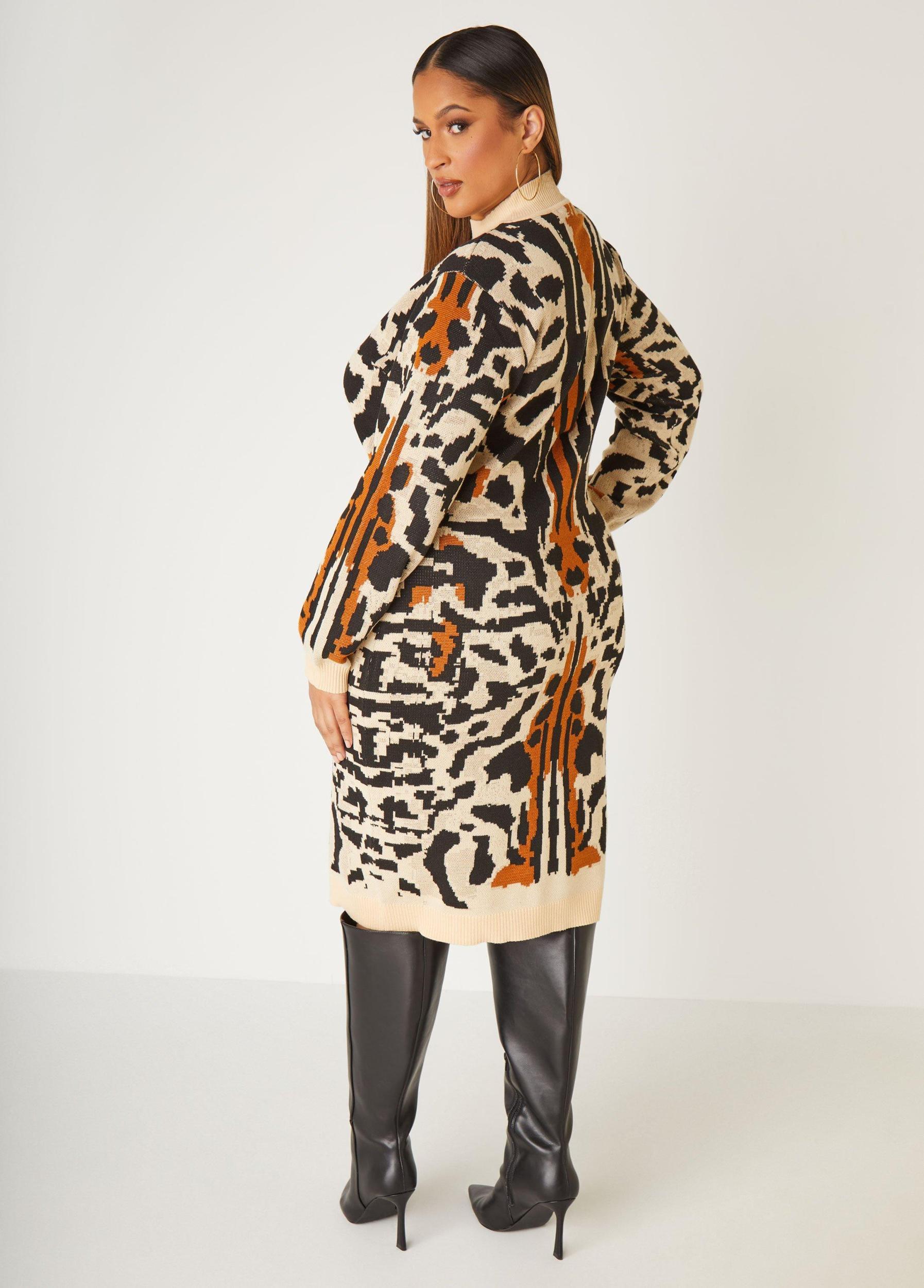 Intarsia Bodycon Sweater Dress Product Image