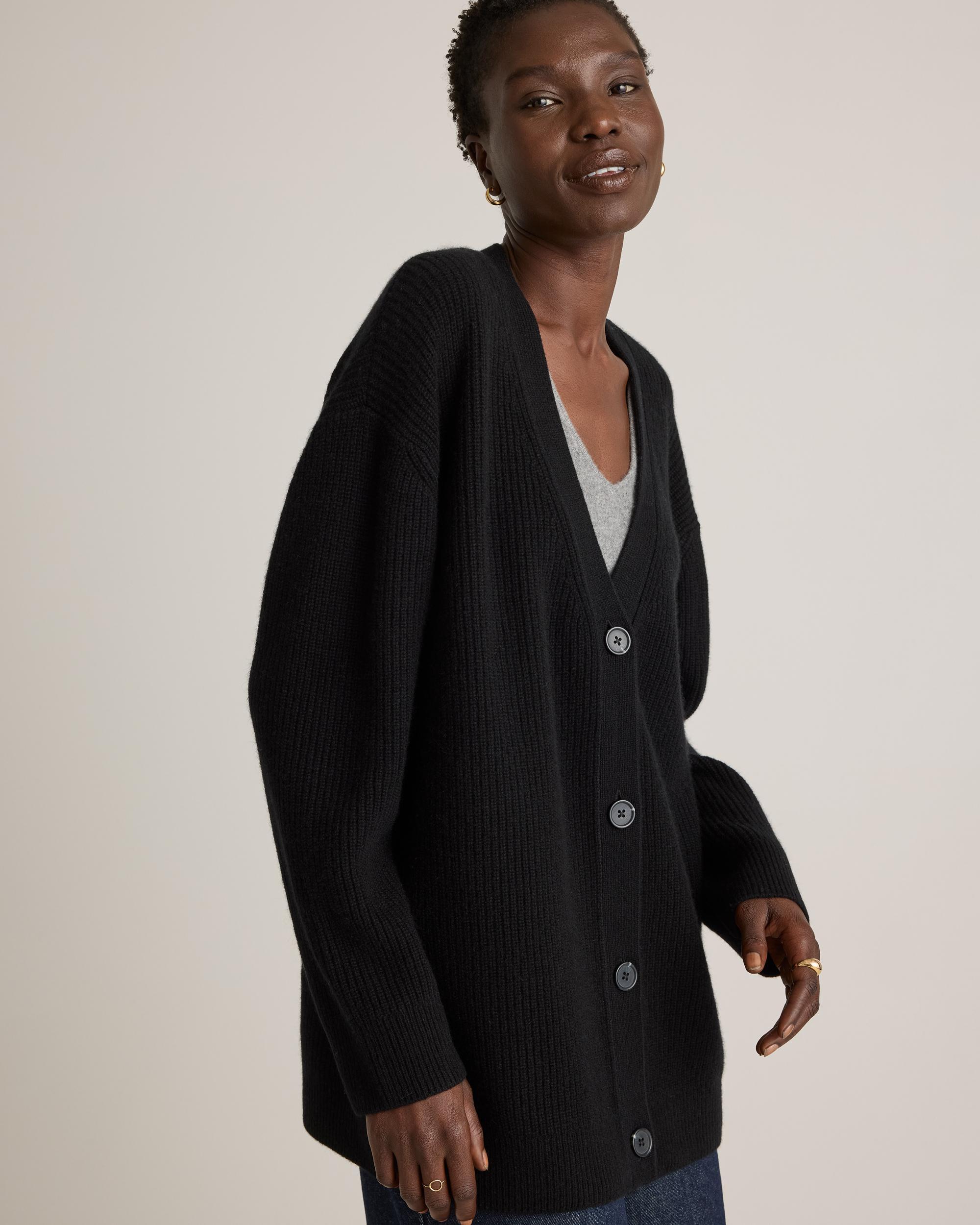 Quince | Women's Mongolian Cashmere OverSized Boyfriend Cardigan Sweater Product Image