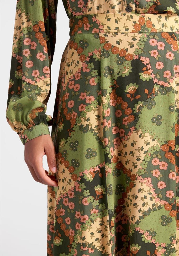 Garden Plot Twist Midi Skirt Product Image