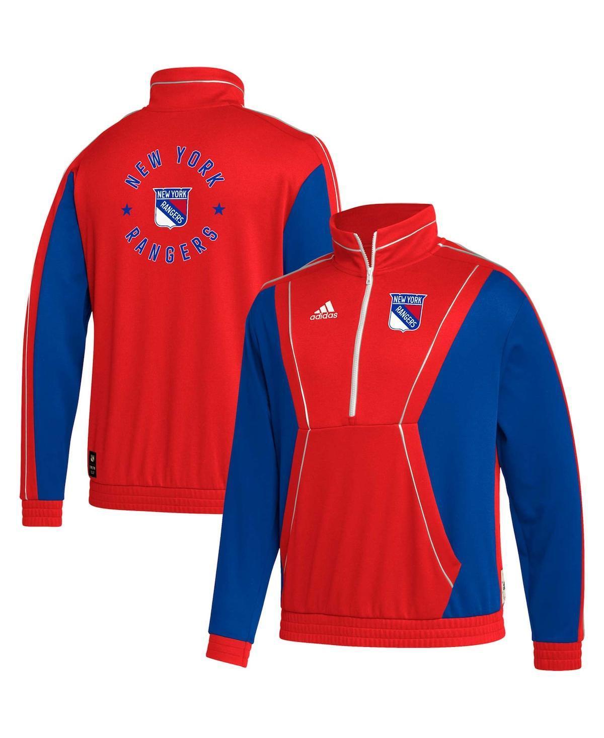 Men's adidas Red New York Rangers Team Classics Half-Zip Jacket, Size: XL, Ran Red Product Image