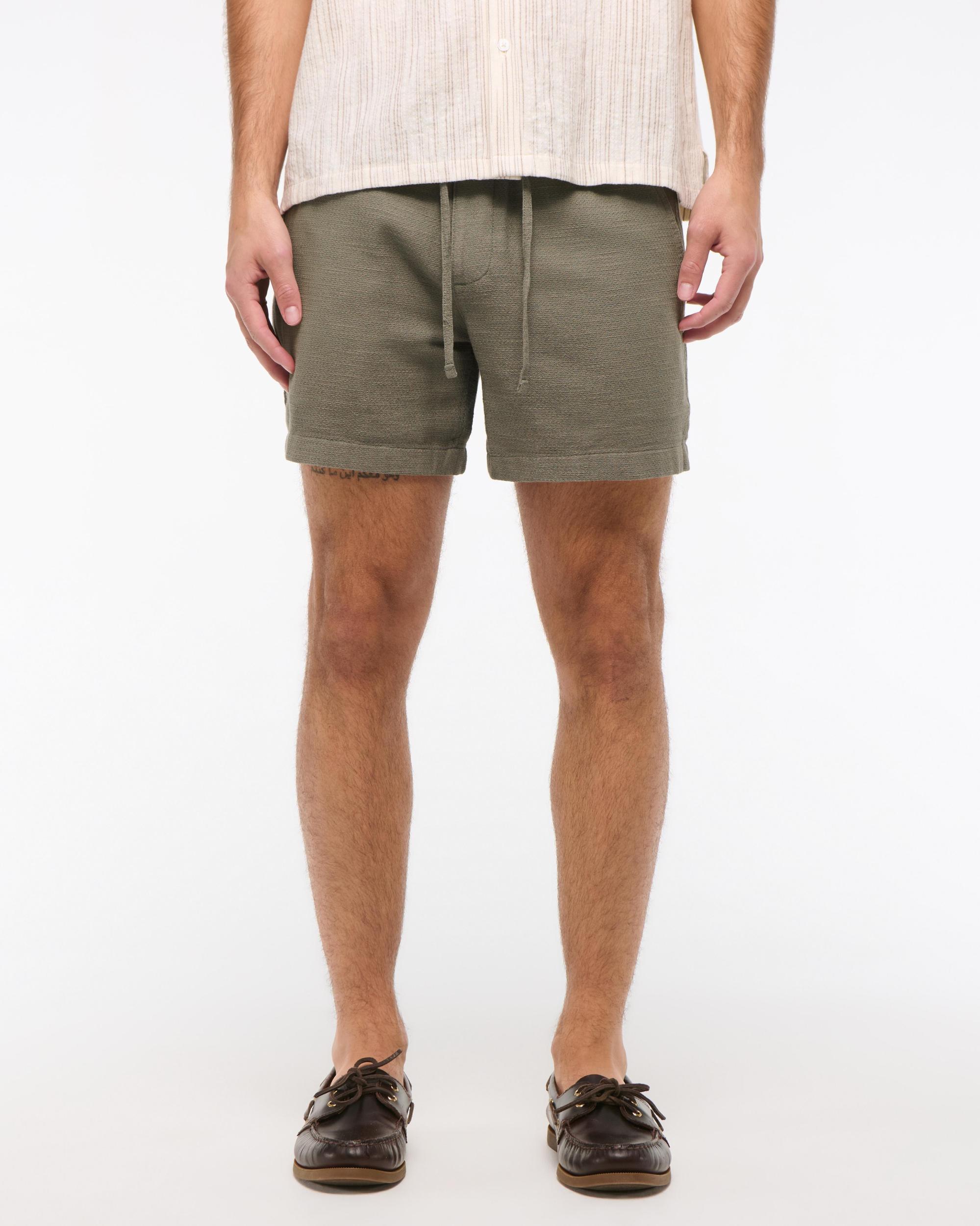 Linen-Blend Pull-On Short Product Image