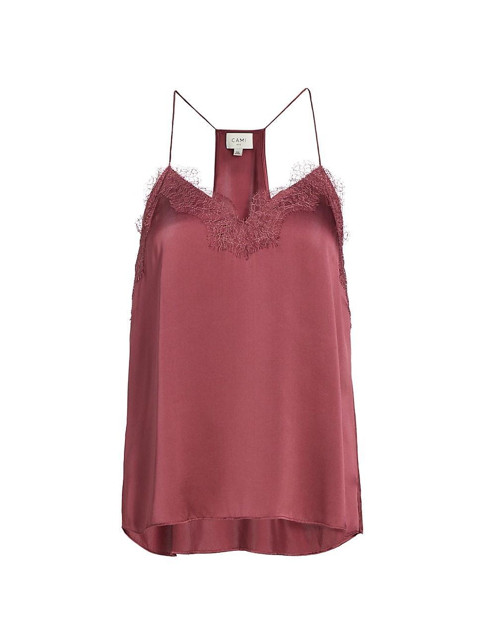Womens Racer Silk Charmeuse Camisole Product Image