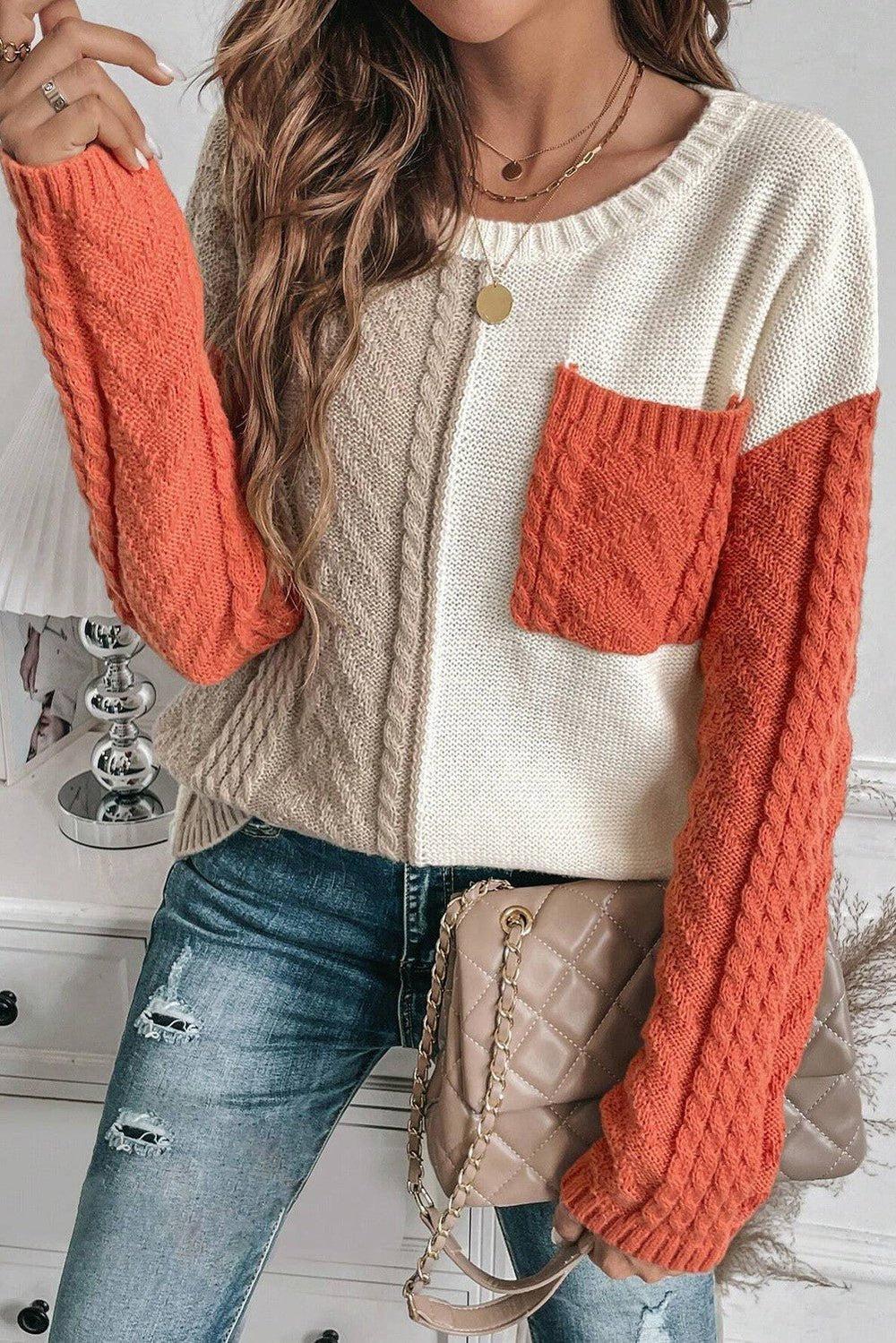 Blocks Of Fall Knit Sweater - 3 Colors Available* Product Image