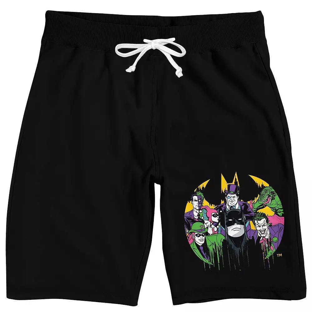 Men's DC Comics Batman 9" Sleep Shorts, Size: XXL, Black Product Image