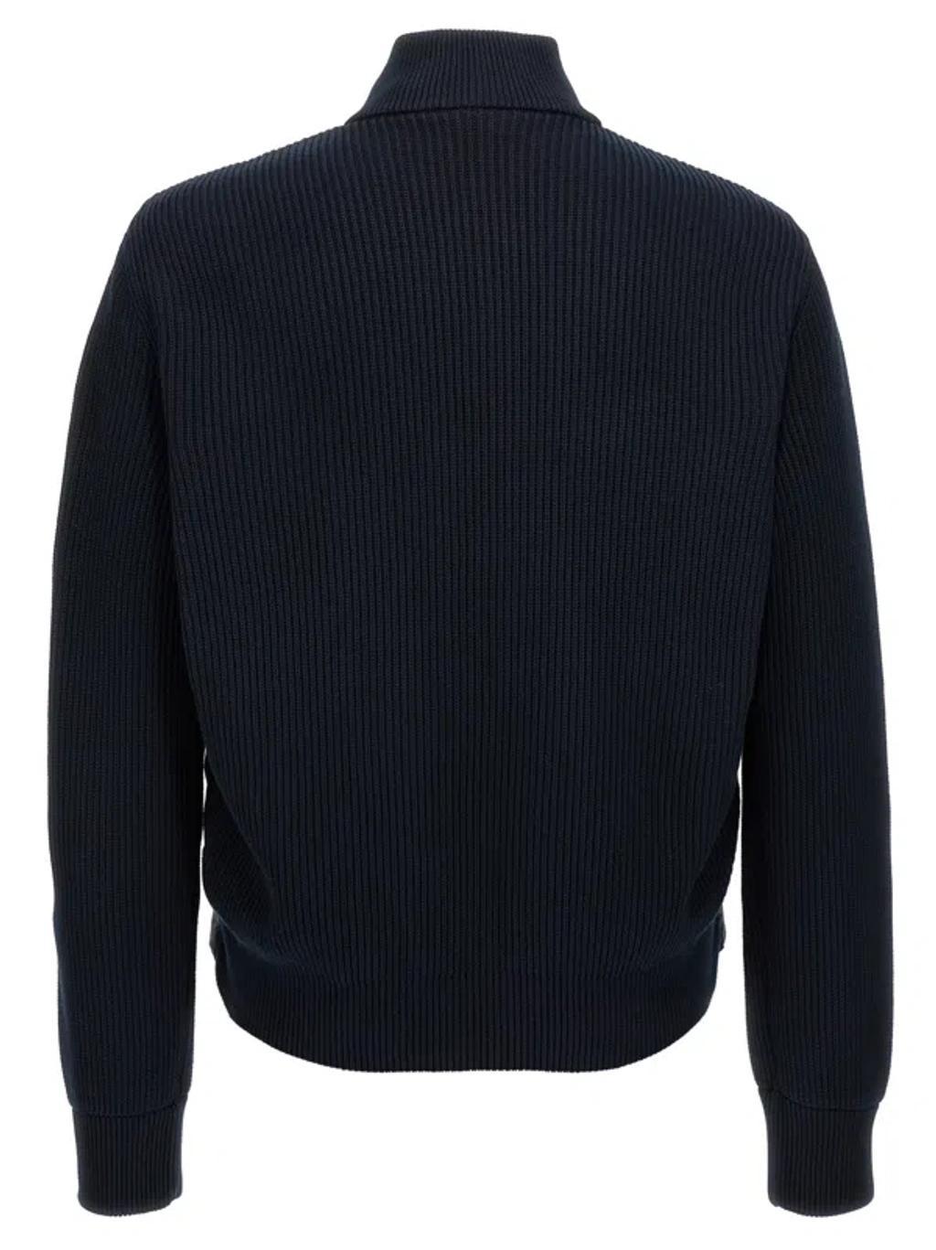 MONCLER Tricot Cardigan In Blue Product Image