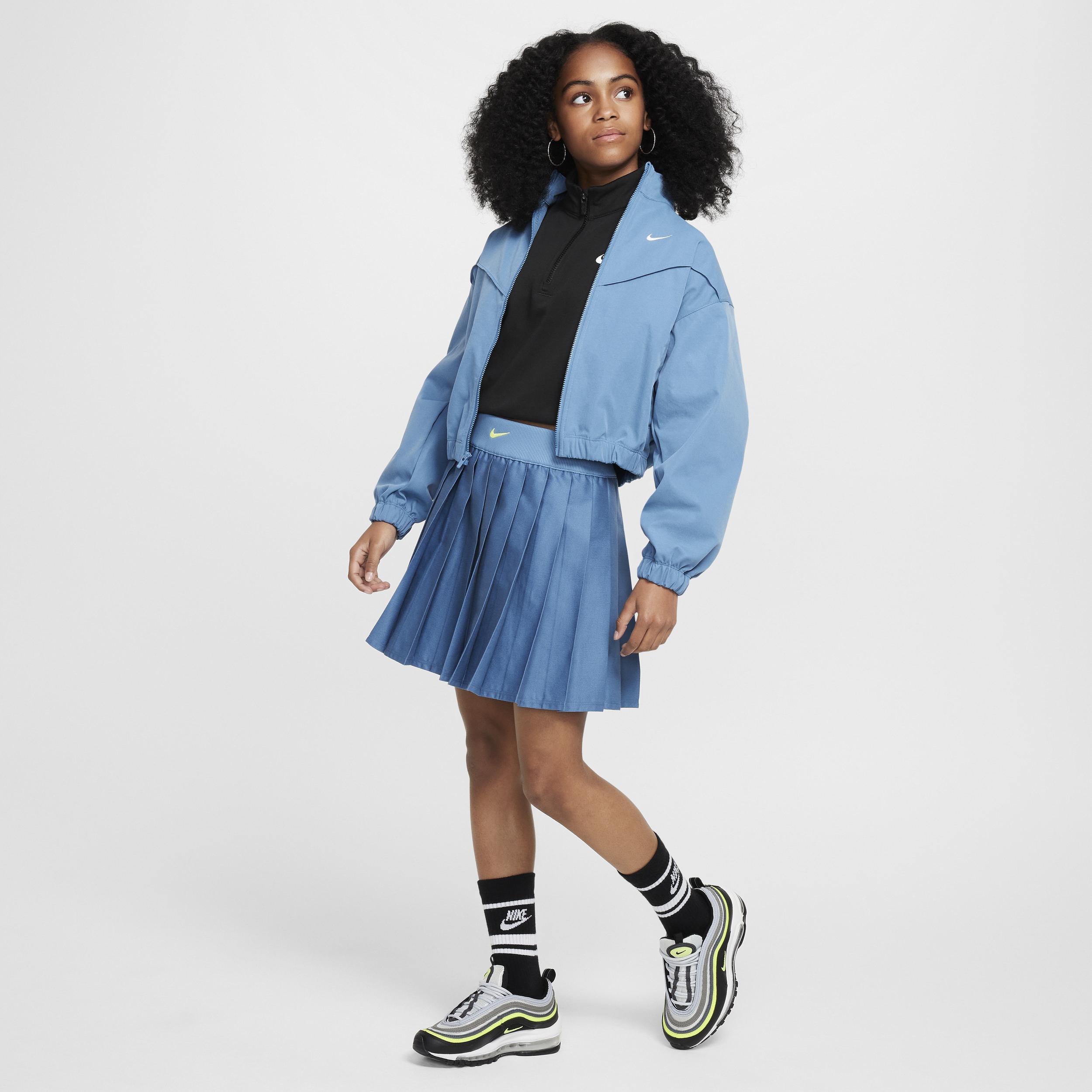 Nike Kids' Sportswear Pleated Skirt in Aegean Storm/Volt at Nordstrom, Size Xl Product Image