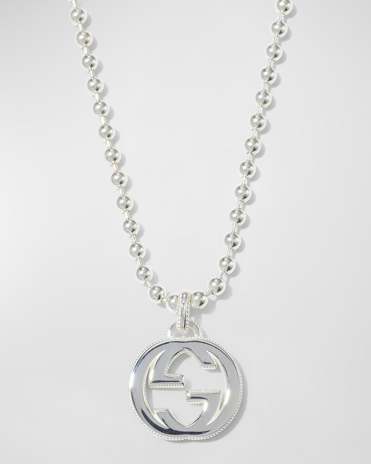 Mens Interlocking GG Pendant Necklace Product Image