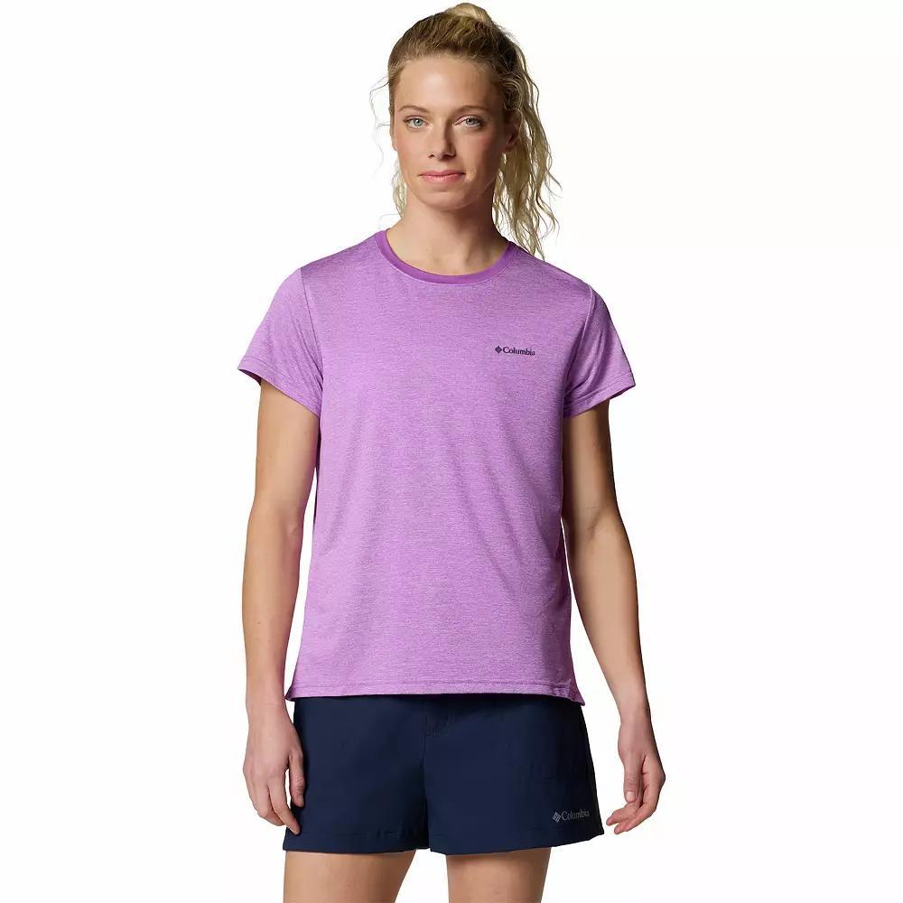 Women's Columbia Bluevista Hill Short Sleeve Crewneck T-Shirt, Size: Medium, Razzle Product Image