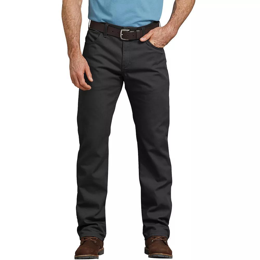 Men's Dickies FLEX Regular-Fit Straight Leg Tough Max™ Duck 5-Pocket Pants, Size: 36X30, Black Product Image
