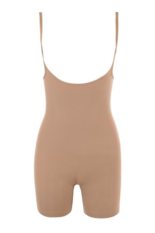  mid thigh sculpting bodysuit cafe au lait Product Image