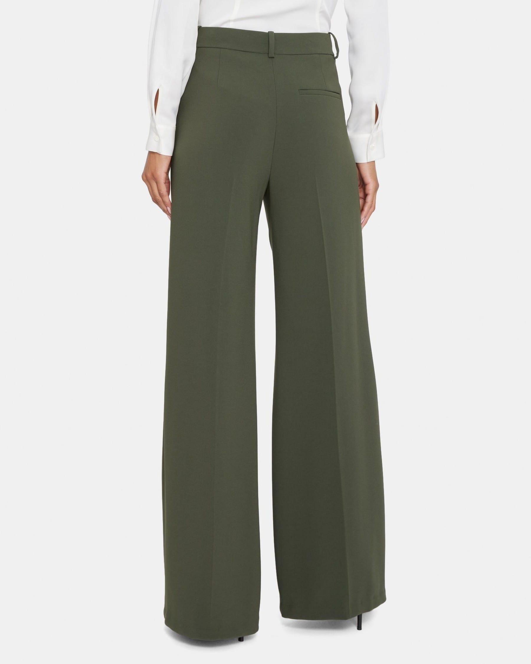 Wide-Leg Pant in Crepe Product Image