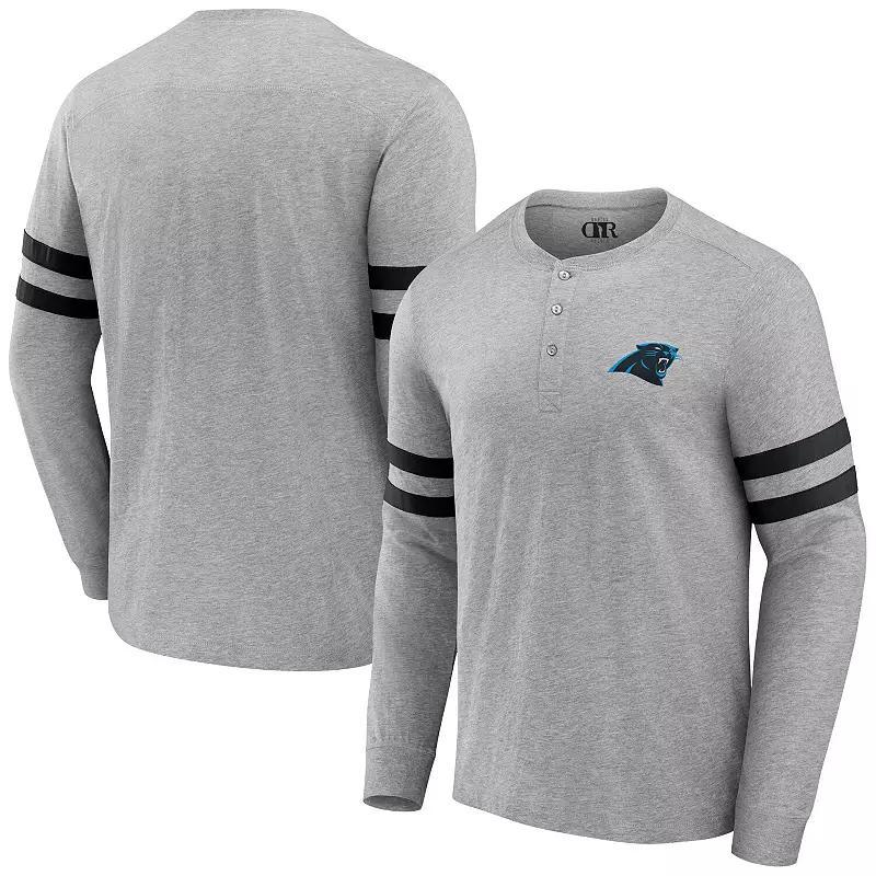 Men's NFL x Darius Rucker Collection by Fanatics Heather Gray New England Patriots Henley Long Sleeve T-Shirt, Size: Medium, Grey Product Image