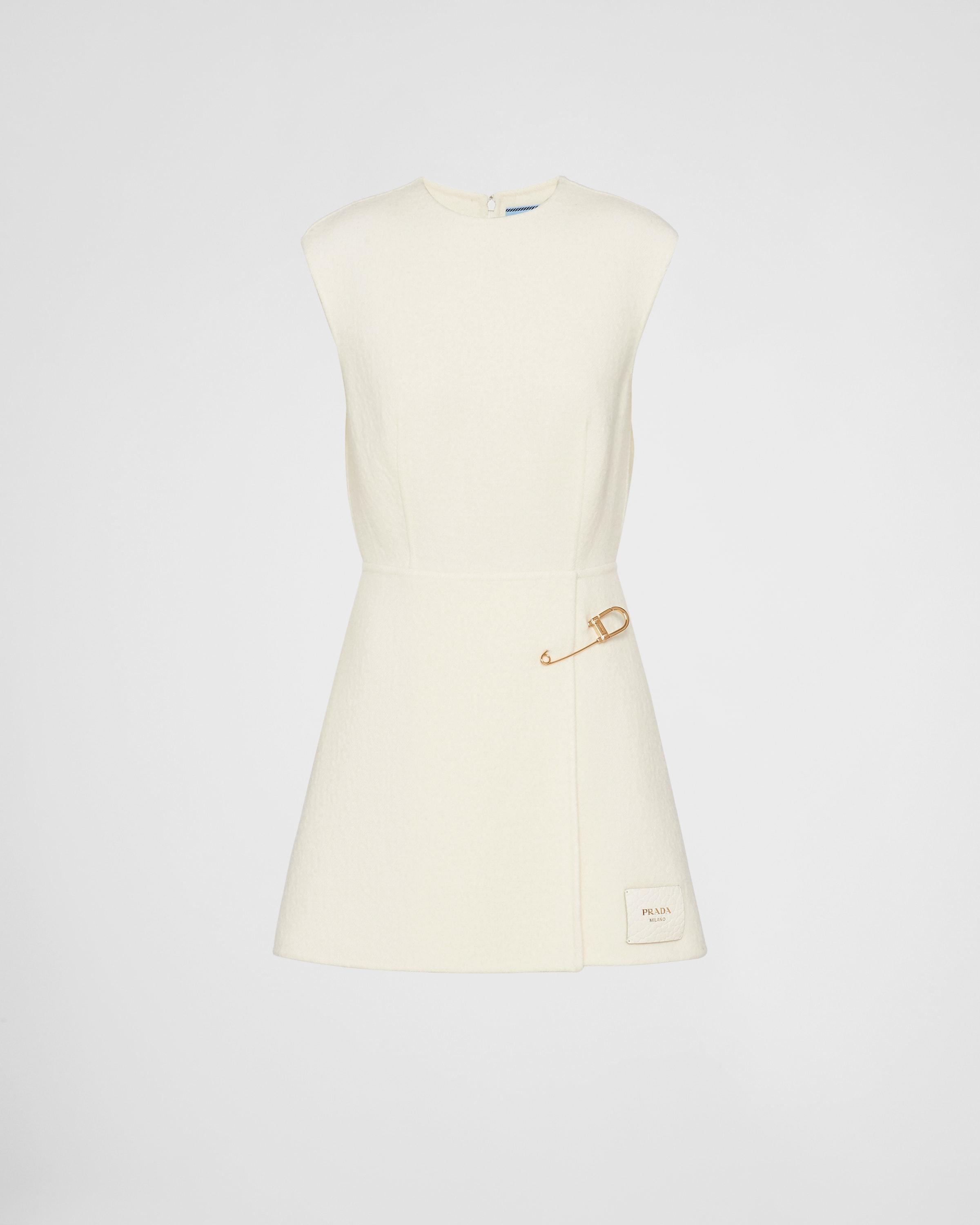 Washed twill minidress with safety pin Product Image