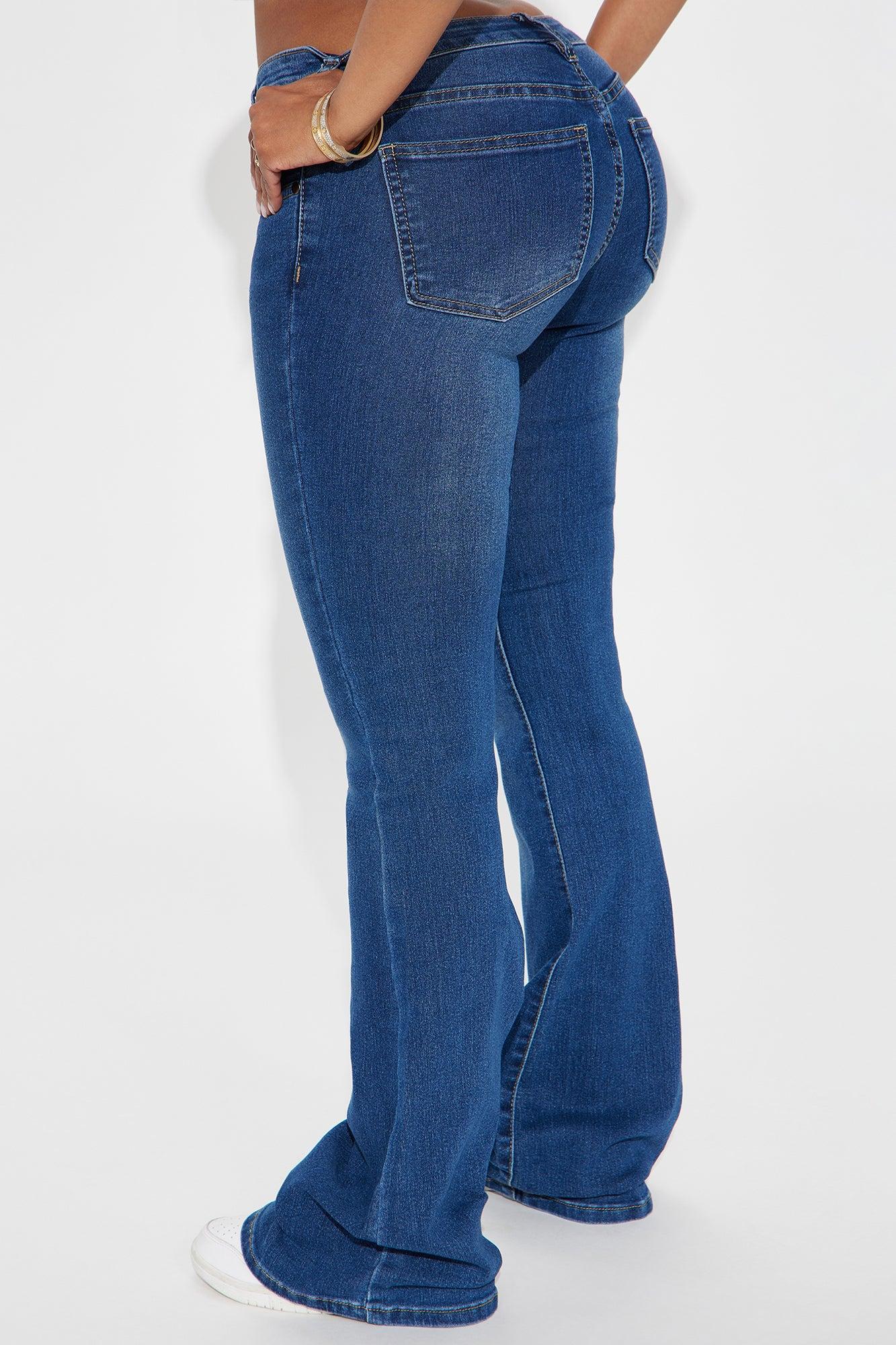 Everyday Low Rise Flare Jeans - Dark Wash Product Image